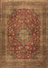 Medallion Brown Traditional Rug, tr2266brn