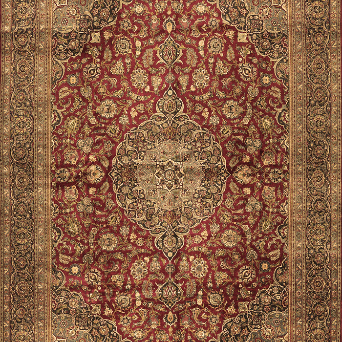 Medallion Brown Traditional Rug, tr2266brn