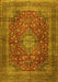 Medallion Yellow Traditional Rug, tr2266yw