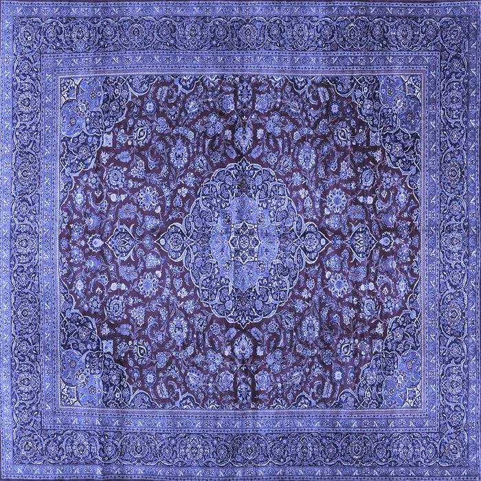 Square Medallion Blue Traditional Rug, tr2266blu