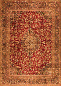 Medallion Orange Traditional Rug, tr2266org