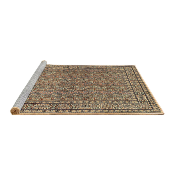 Sideview of Machine Washable Traditional Sepia Brown Rug, wshtr2267