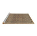 Sideview of Machine Washable Traditional Sepia Brown Rug, wshtr2267