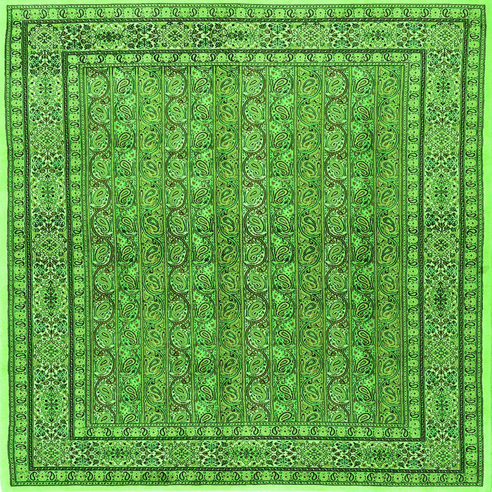 Serging Thickness of Persian Green Traditional Rug, tr2267grn