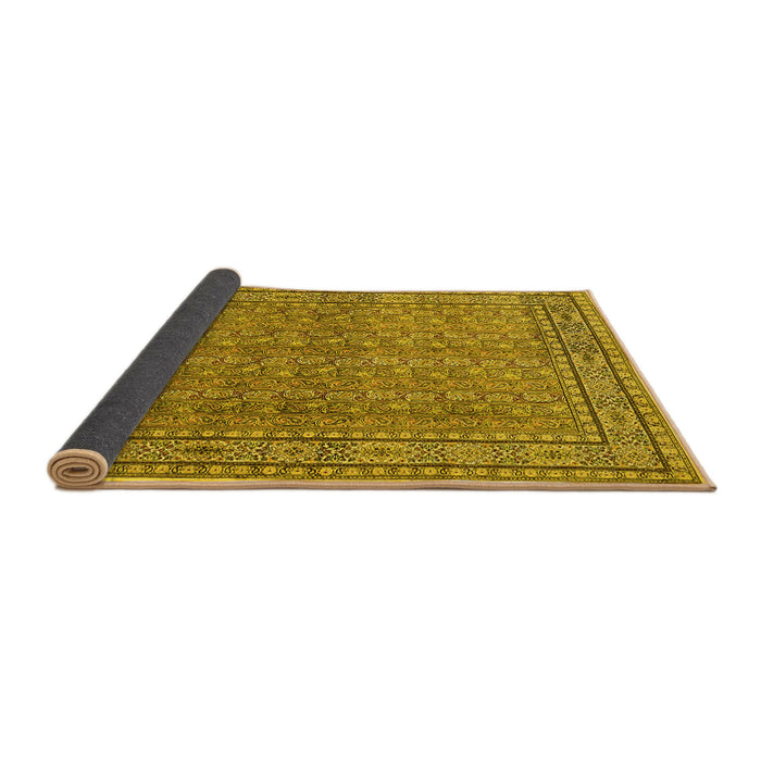 Sideview of Persian Yellow Traditional Rug, tr2267yw