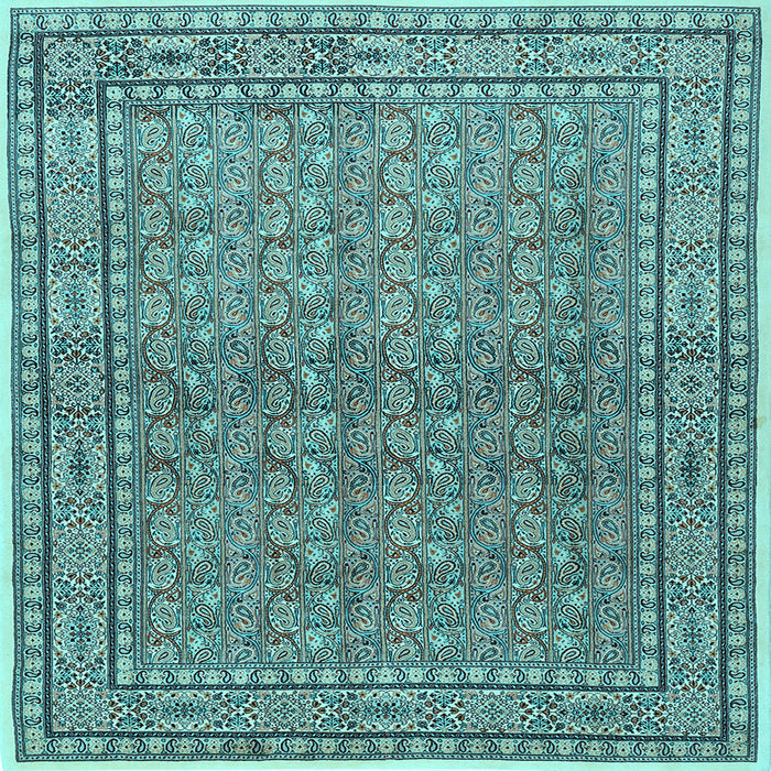 Square Persian Light Blue Traditional Rug, tr2267lblu
