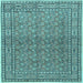 Square Persian Light Blue Traditional Rug, tr2267lblu