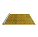 Sideview of Machine Washable Persian Yellow Traditional Rug, wshtr2267yw