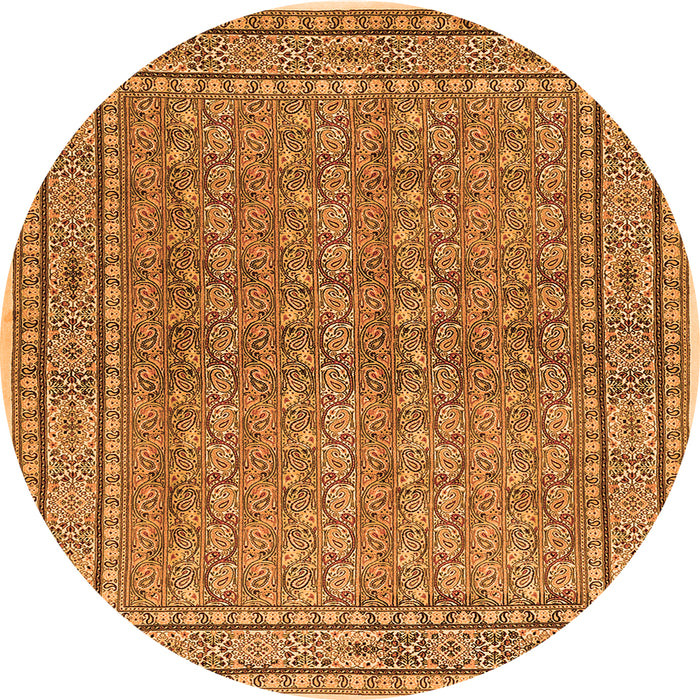 Square Persian Orange Traditional Rug, tr2267org