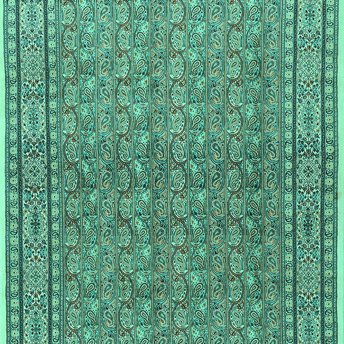 Machine Washable Persian Turquoise Traditional Area Rugs, wshtr2267turq