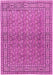 Machine Washable Persian Pink Traditional Rug, wshtr2267pnk