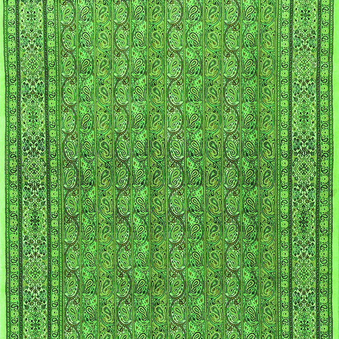 Serging Thickness of Machine Washable Persian Green Traditional Area Rugs, wshtr2267grn