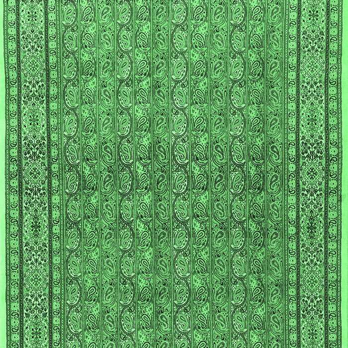 Machine Washable Persian Emerald Green Traditional Area Rugs, wshtr2267emgrn
