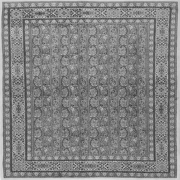 Round Machine Washable Persian Gray Traditional Rug, wshtr2267gry