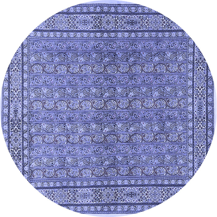 Round Persian Blue Traditional Rug, tr2267blu