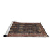 Sideview of Machine Washable Traditional Dark Almond Brown Rug, wshtr2268