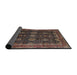 Sideview of Traditional Dark Almond Brown Persian Rug, tr2268