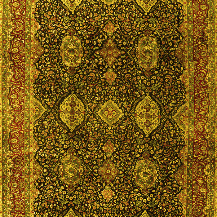 Machine Washable Persian Yellow Traditional Rug, wshtr2268yw