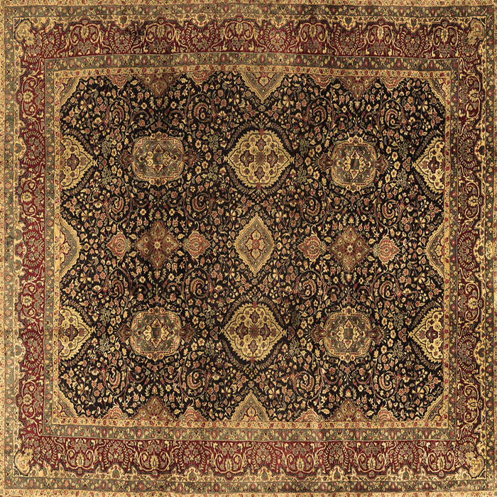 Square Persian Brown Traditional Rug, tr2268brn