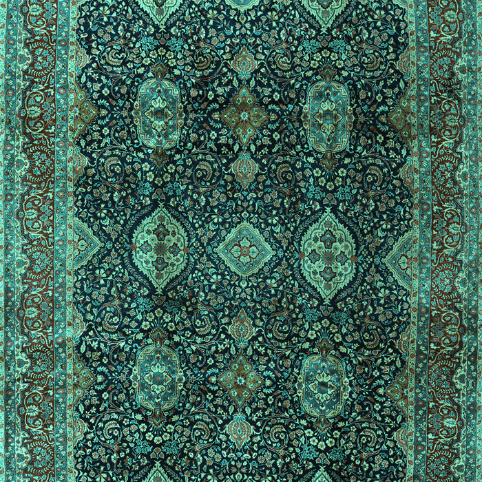 Machine Washable Persian Turquoise Traditional Area Rugs, wshtr2268turq