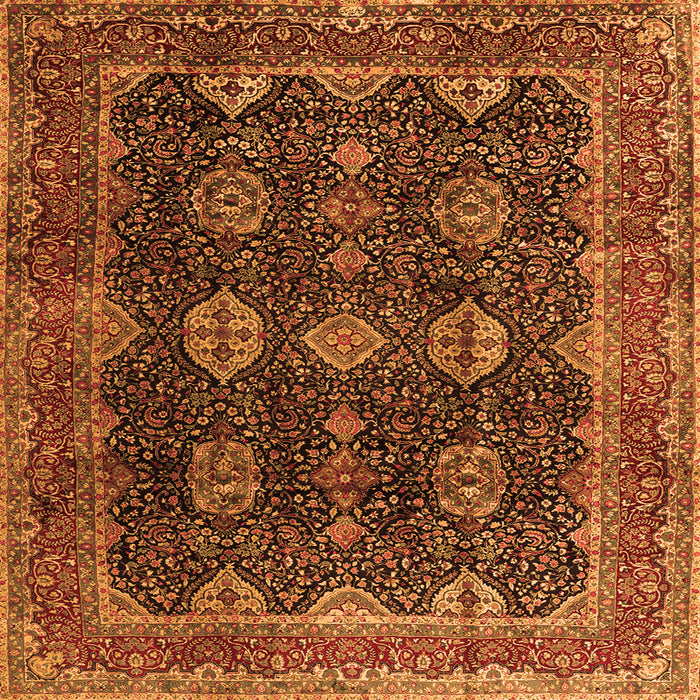 Serging Thickness of Persian Orange Traditional Rug, tr2268org
