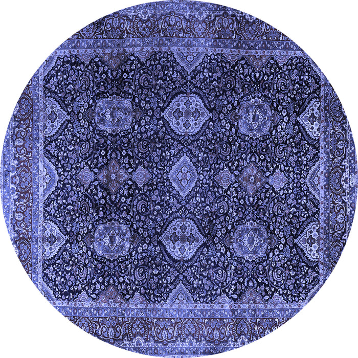 Round Persian Blue Traditional Rug, tr2268blu