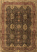 Machine Washable Persian Brown Traditional Rug, wshtr2268brn