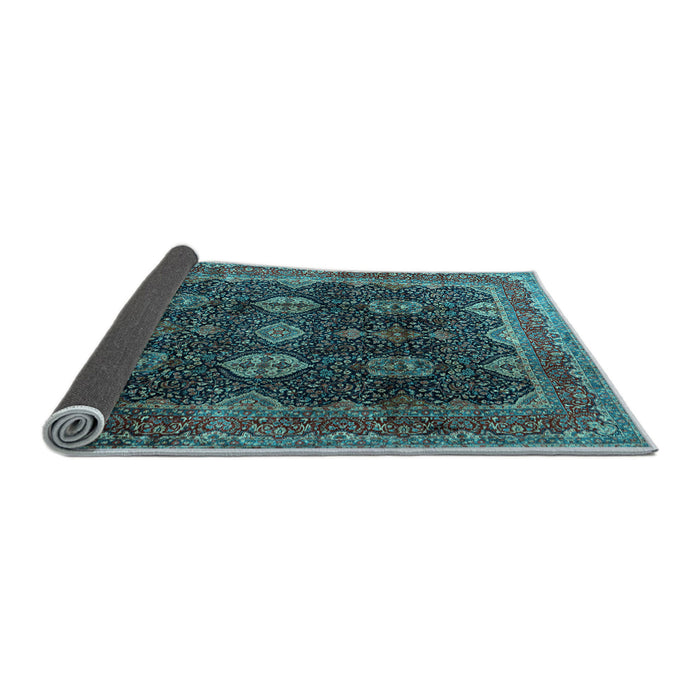 Sideview of Persian Light Blue Traditional Rug, tr2268lblu