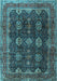 Machine Washable Persian Light Blue Traditional Rug, wshtr2268lblu