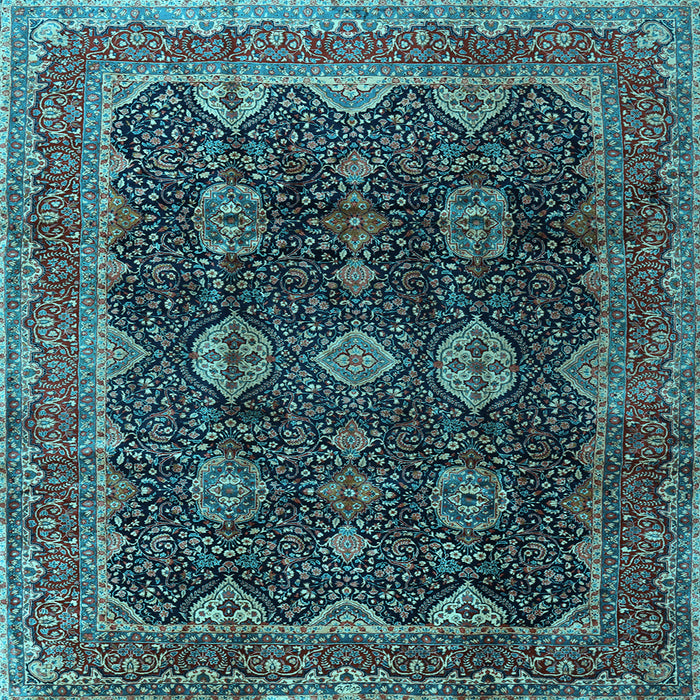 Square Persian Light Blue Traditional Rug, tr2268lblu