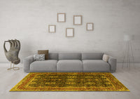 Machine Washable Persian Yellow Traditional Rug, wshtr2268yw