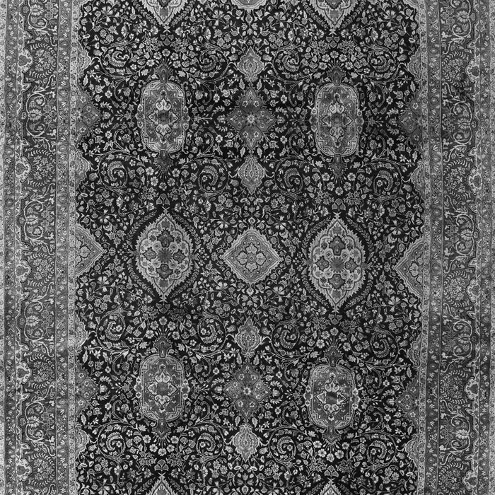 Serging Thickness of Machine Washable Persian Gray Traditional Rug, wshtr2268gry