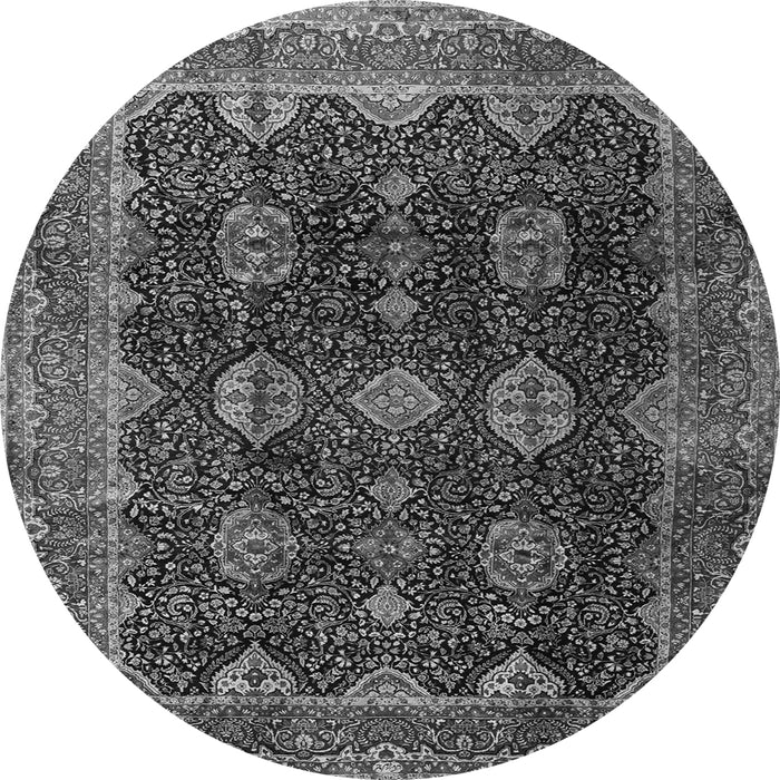 Machine Washable Persian Gray Traditional Rug, wshtr2268gry
