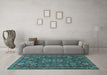 Machine Washable Persian Light Blue Traditional Rug in a Living Room, wshtr2269lblu