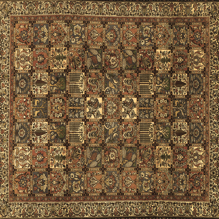 Square Persian Brown Traditional Rug, tr2269brn