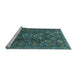 Sideview of Machine Washable Persian Light Blue Traditional Rug, wshtr2269lblu