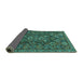 Sideview of Persian Turquoise Traditional Rug, tr2269turq