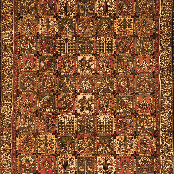 Serging Thickness of Machine Washable Persian Orange Traditional Area Rugs, wshtr2269org