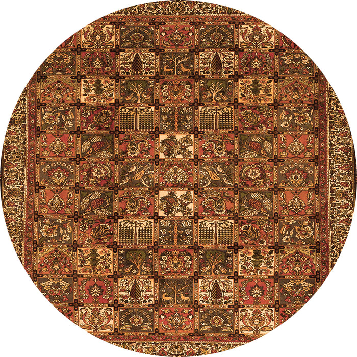 Square Persian Orange Traditional Rug, tr2269org