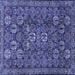 Square Persian Blue Traditional Rug, tr2269blu