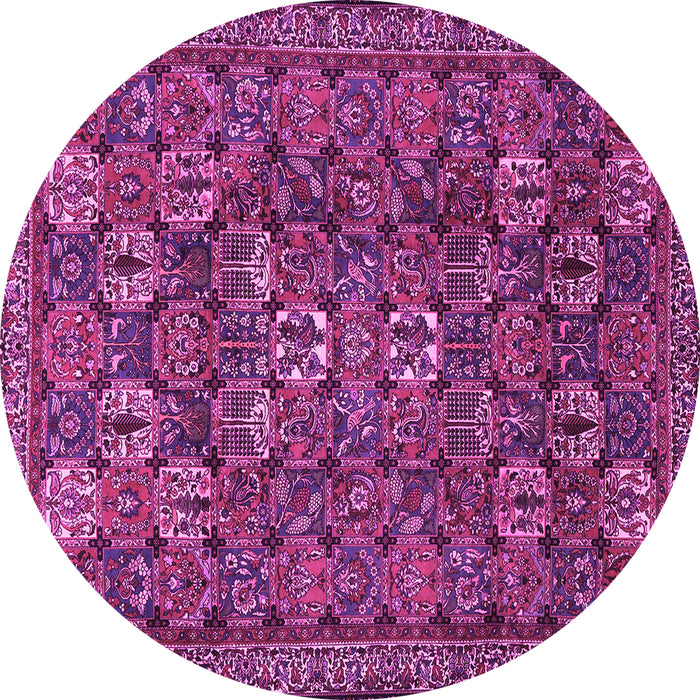 Round Persian Pink Traditional Rug, tr2269pnk