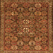 Serging Thickness of Persian Orange Traditional Rug, tr2269org