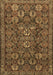 Machine Washable Persian Brown Traditional Rug, wshtr2269brn