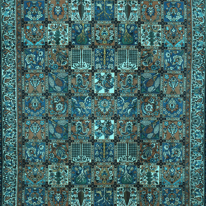 Machine Washable Persian Light Blue Traditional Rug, wshtr2269lblu