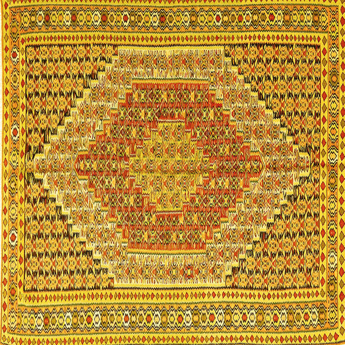 Square Persian Yellow Traditional Rug, tr226yw
