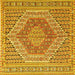 Square Persian Yellow Traditional Rug, tr226yw