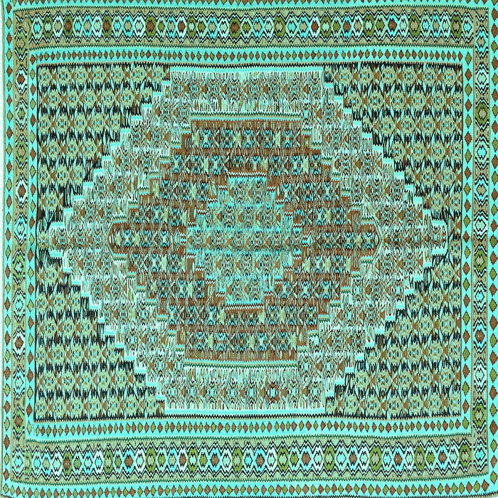 Square Persian Turquoise Traditional Rug, tr226turq
