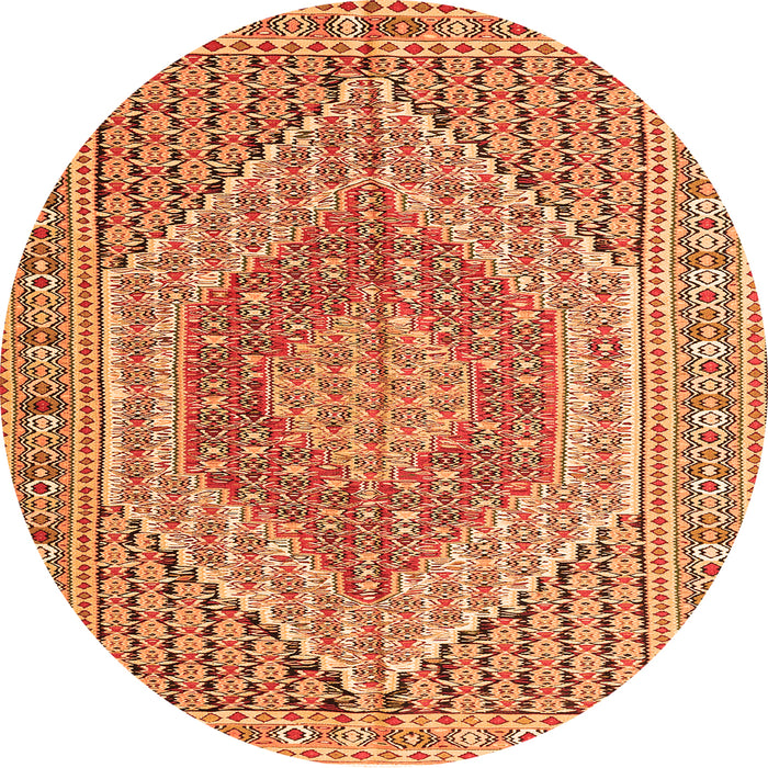 Machine Washable Persian Orange Traditional Area Rugs, wshtr226org