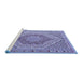 Sideview of Machine Washable Persian Blue Traditional Rug, wshtr226blu