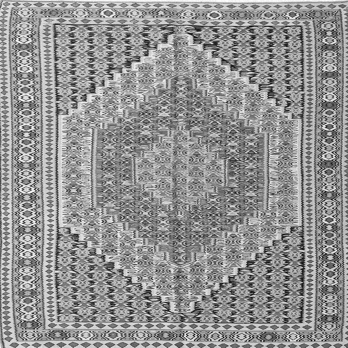 Round Machine Washable Persian Gray Traditional Rug, wshtr226gry